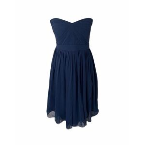 Jenny Yoo Navy-Strapless Mini Dress